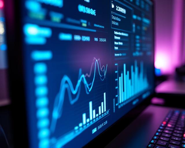 Interfaccia dashboard analitica moderna con grafici dinamici