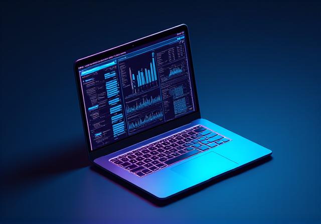 Mockup di una dashboard moderna con analisi predittiva