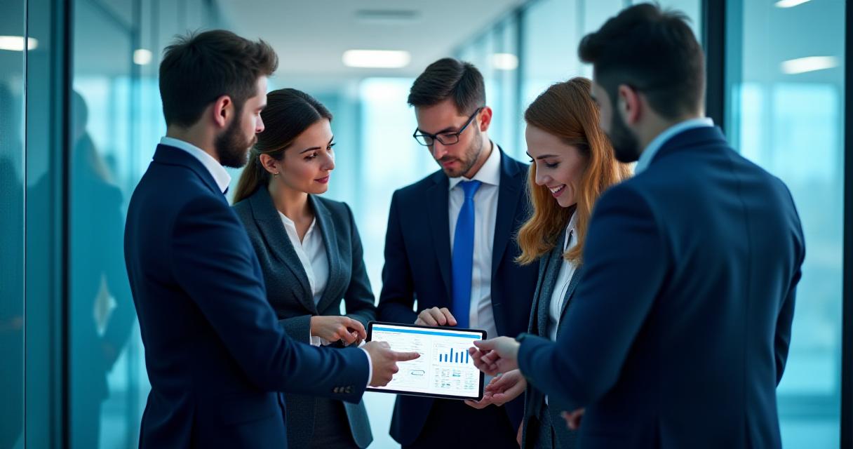 Team di consulenti legali e analisti che discutono i termini di servizio